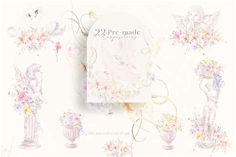 Wedding Bohemian Watercolor Cliparts By Createssy | TheHungryJPEG