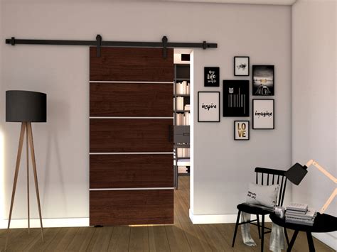 Drzwi Przesuwne 70cm naścienne LOFT wenge listwy 13628976618 Allegro pl