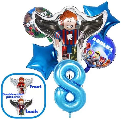 Roblox Verjaardagsballonnen 6 Stuksroblox Folie Ballonnen Setroblox Aluminium