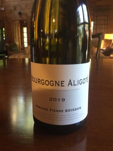 2019 Pierre Boisson Bourgogne Aligoté France Burgundy Bourgogne