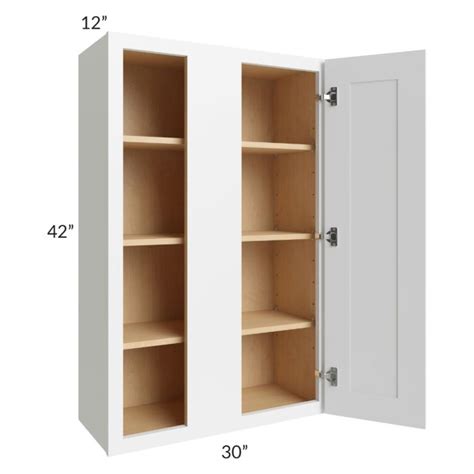 Vail White Shaker 30x42 Blind Wall Cabinet The Rta Store