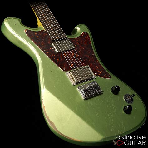 Wild Custom Guitars Wildmaster Aged Acid Green Offset Guitar Reverb