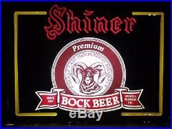 Vtg SHINER BOCK Neo Neon Beer Sign Bar Light Texas Lone Star Pearl