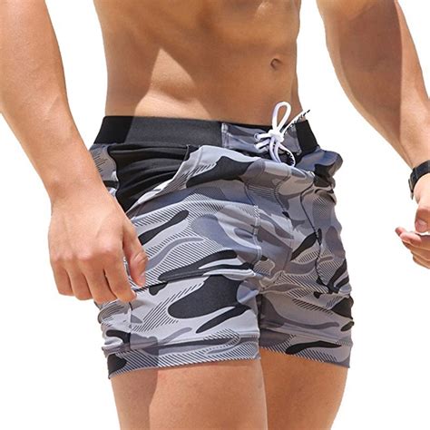 2020 Men Casual Camouflage Swimming Trunks Drawstring Beach Shorts