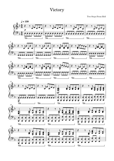 Victory Two Steps From Hell Sheet Music For Piano Solo Musescore