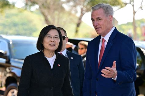 Taiwans Leader Tsai Meets Us House Speaker Mccarthy In California Daily Sabah