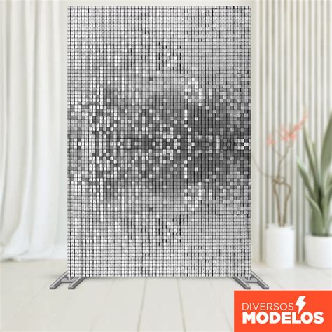 Painel Festa Retangular Efeito Lantejoula Paet Shimmer Wall Vertical