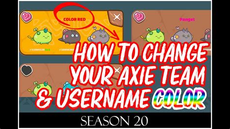 HOW TO ADD COLOR TO YOUR AXIE NAME AND TEAM NAME TAGALOG Axie