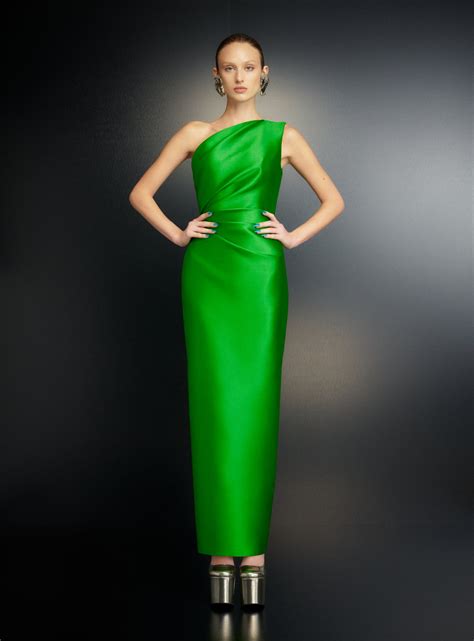 The Kira Maxi Dress In Bright Green Solace London