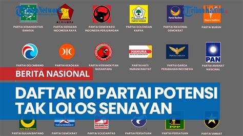 Daftar 10 Partai Potensi Tak Lolos Senayan Hasil Real Count KPU YouTube