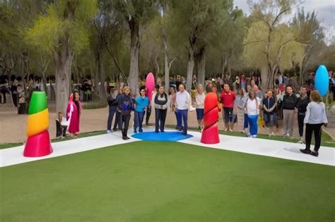 Premium Photo Evento Conmemorativo Sobre El Autismo En Un Parque