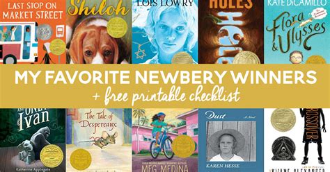 My Favorite Newbery Winners + Free Printable List