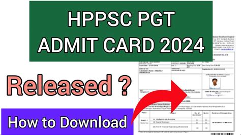 Hppsc Pgt Admit Card How To Check Hppsc Pgt Admit Card