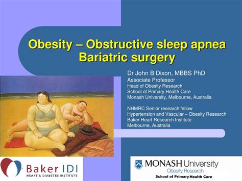 Ppt Obesity Obstructive Sleep Apnea Bariatric Surgery Powerpoint