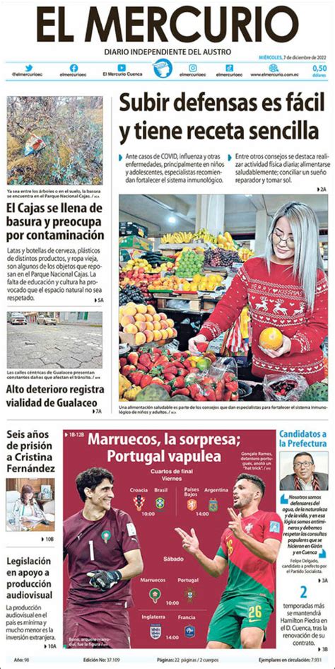 Peri Dico Diario El Mercurio Ecuador Peri Dicos De Ecuador Edici N