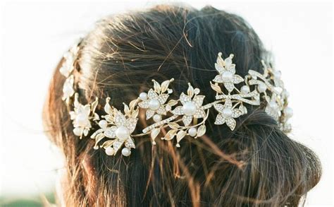 Gold Bridal Headpiece Agnes Bridal Leaf Headpiece Pearl Bridal