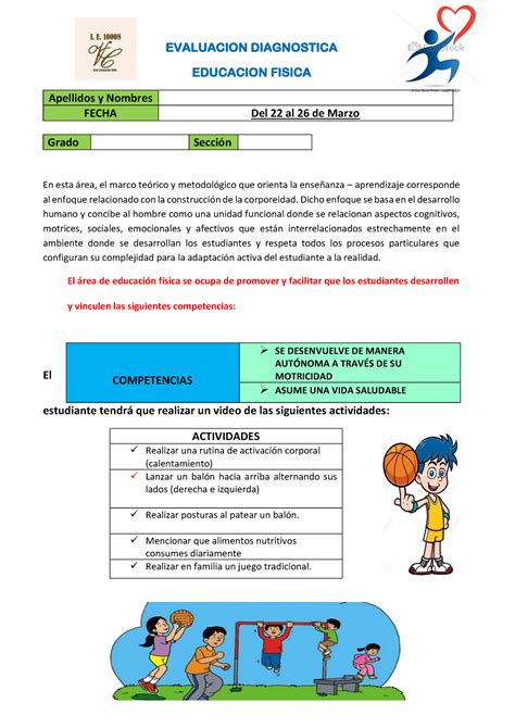 Actividad 2 Evaluacion Diagnostica Iii Ciclo 10008 Pdf Evaluacion Diagnostica Educacion Fisica