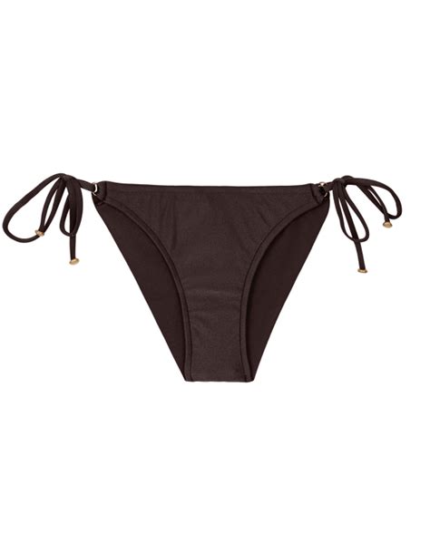 Braguita De Bikini Marrón Iridiscente Con Accesorios Bottom Meteorite Inv Comfort Marca Rio De Sol