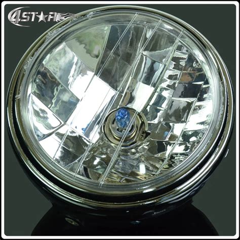 Motorcycle Round Chrome Halogen Headlights Head Light Lamps For HONDA