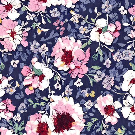 Monochromatic Floral Clothing Pattern · Creative Fabrica