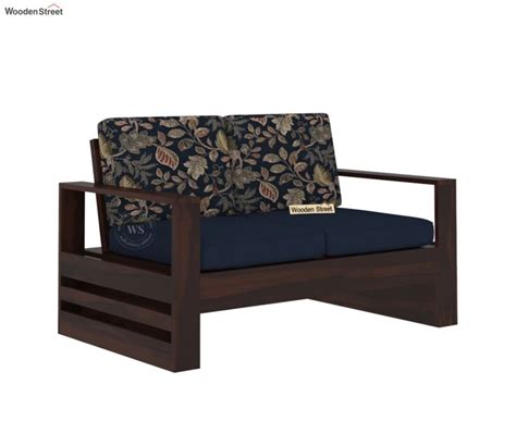 Buy Winster Seater Wooden Sofa Walnut Indigo Dusky Leaf At Off