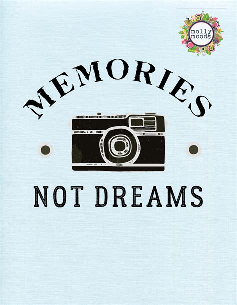 Memories Not Dreams Vintage Camera Printable Digital File Wall Art Hom