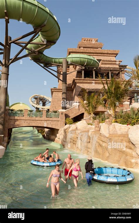 Dubai, Aquaventure water park, The Tower of Poseidon rides, the Stock Photo: 67808887 - Alamy