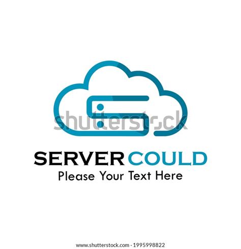 server cloud logo template illustration stock vector royalty