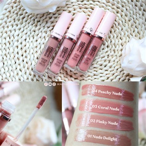 Golden Rose Nude Look Natural Shine Lipgloss Shopee