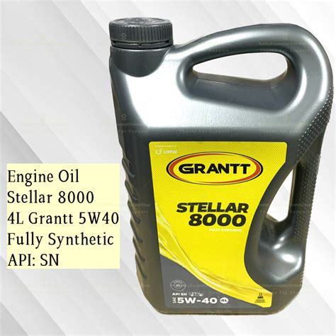 Liter Grantt W Stellar Fully Synthetic Engine Oil Api Sn L