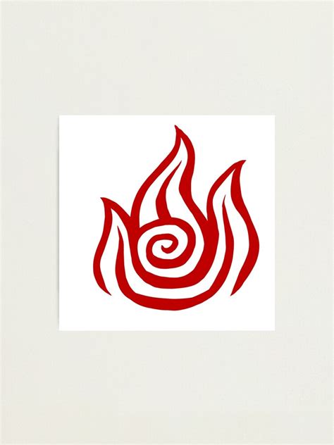 "Avatar: The Last Airbender Simple Fire Element Symbol" Photographic Print for Sale by ...