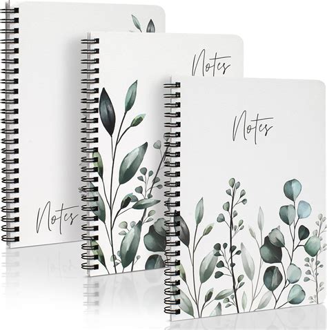 Amazon.com : Aesthetic Spiral Notebook Set of 3 For Women - Cute ...