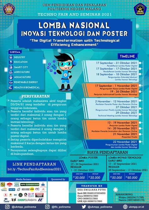 DEADLINE 17 OKTOBER 2021 LOMBA INOVASI TEKNOLOGI DAN POSTER DIGITAL