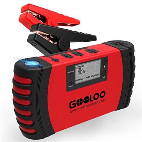 GOOLOO Upgraded Car Jump Starter 800A Peak 18000mAh With USB Quick