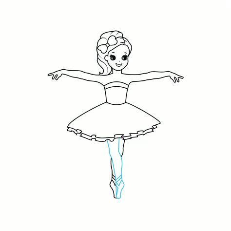 Ballerina Coloring Page Easy Drawing Guides Porn Sex Picture