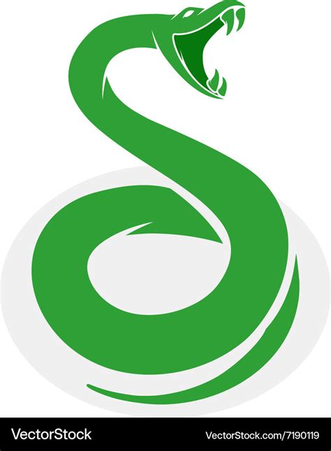 Snake logo template viper symbol or icon Vector Image