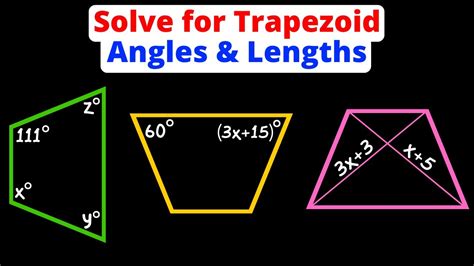 Find Angles And Lengths In Isosceles Trapezoids Geometry Eat Pi