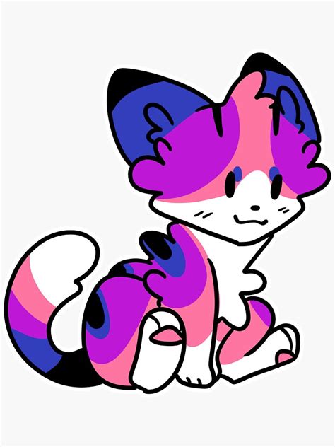 Genderfluid Pride Cat Sticker For Sale By Epikbecky Redbubble