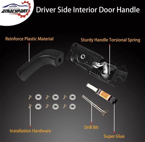 Interior Door Handle Kit Front Left Drivers Side For 2007 2014 Chevy