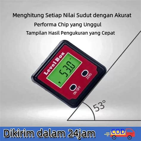 Jual Inclinometer Digital Slope Level Box Angle Derajat Protractor Finder Wit Magnet Alat Ukur