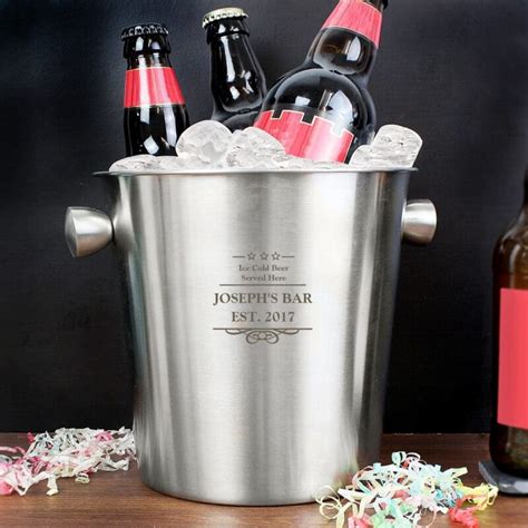 Personalised Decorative Stainless Steel Ice Bucket ForYou Ie