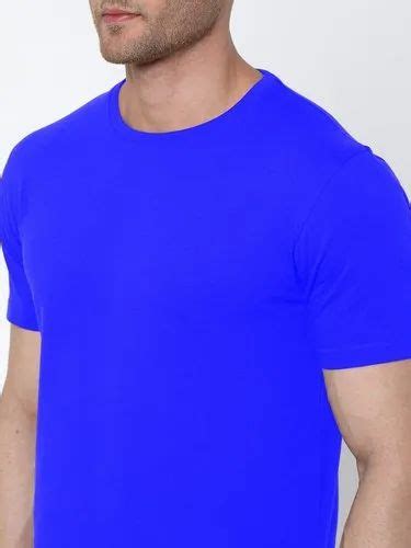 Hosiery Half Sleeve Royal Blue Mens Cotton Round Neck T Shirt Size Xs Xxl At Rs 150 In Mumbai