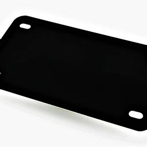 Black Motorcycle Anodized Aluminum License Plate Blank Mm X