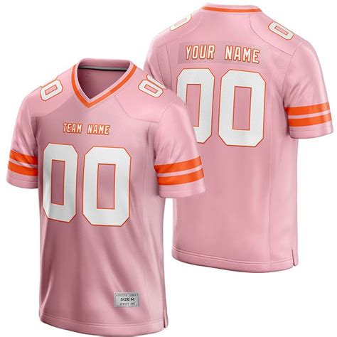 Custom Light Pink Football Jersey For Men Youth Authentic Uniform Pink Football Football