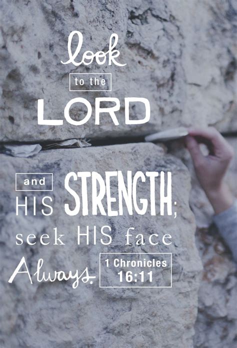 Look To The Lord And His Strength Seek His Face Always 1 Chronicles