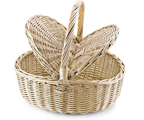 Empty Picnic Basket Twin Hamper Style Oval Regency Hampers