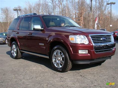 2008 Dark Cherry Metallic Ford Explorer Limited 23912702 Photo 21 Car Color