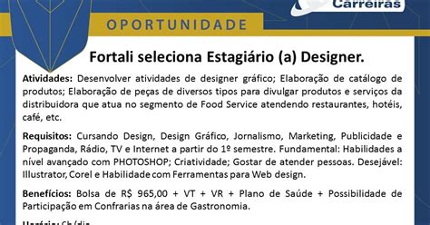 Fanor Carreiras Est Gio Em Design