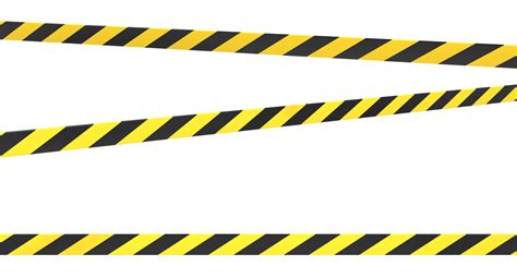 Warning Tape And Police Line Black And Yellow Line Striped Warning