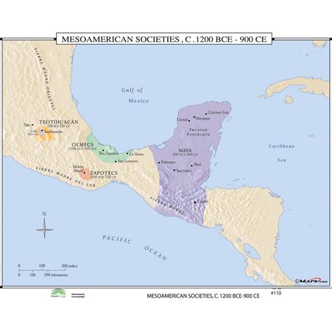 Universal Map World History Wall Maps Mesoamerican Societies Wayfair Ca